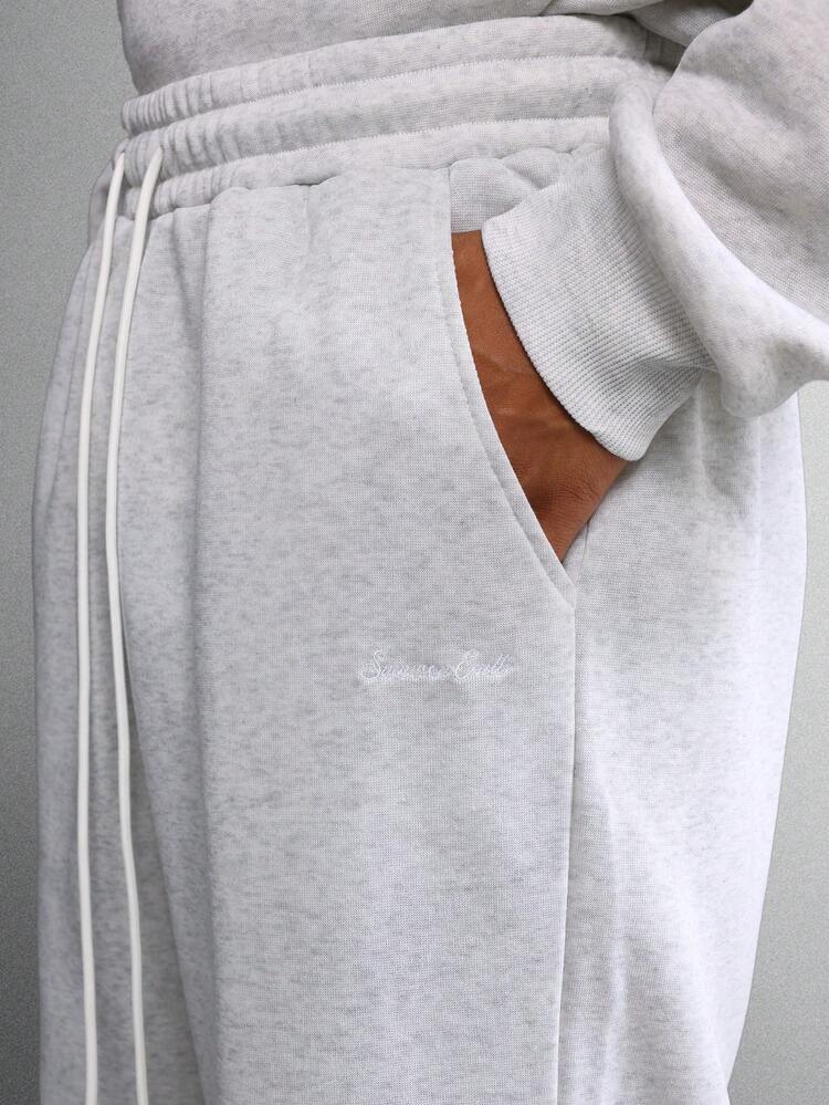 Essential Crop Fit Sweatshirt With Hood And Baggy Joggers