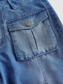 Sweetra Women's Elegant Casual Travel Denim Set - Blue - View 3