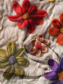 SHEIN LUNE 女士休闲几何花卉印花衬衫，简约设计，适合夏季和初秋 - 彩色 - 查看 5