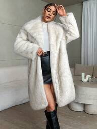 Firerie Women's Elegant Long Faux Fur Coat Autumn Winter Clothes For Women