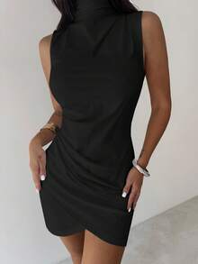 Firerie Ladies New Elegant Slim Fit Flower Bud Hem Dress, White Skirt Highlights The Figure/All White Party Outfit Women/Travel Outfit Airport /Going Out Outfits /Office Attire For Women/Going Out/Old Money Style Women/Back To School Clothes/School Clothes/