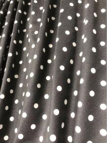 Flirla Women's Summer Polka Dot Print Halter Top And Fitted Shorts Sexy 2-Piece Set - Black - View 8