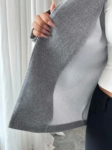 SHEIN Clasi 女士优雅围巾围脖，秋冬款 - 灰色 - 查看 7