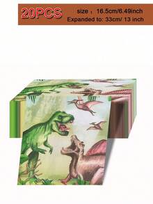 10PCS Dinosaur Theme Party Decor, Dinosaur Birthday Party Supplies Service, Dinosaur Birthday Decorations, Disposable Tableware Including Dinosaur Plates, 7 Inch/9 Inch Plates, Napkins, 9OZ Cups And Tableware Sets