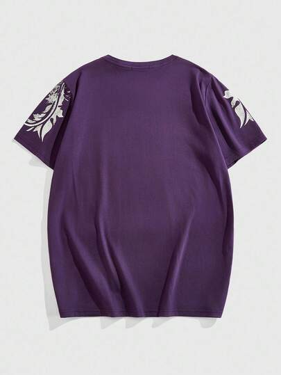 Grunge Punk T-shirt à manches courtes mode homme avec imprimé crâne, été