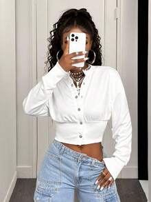 Zolique Women's Single-Breasted Casual Daily Wear Long Sleeve Jacket Fall Winter Cloth For Women