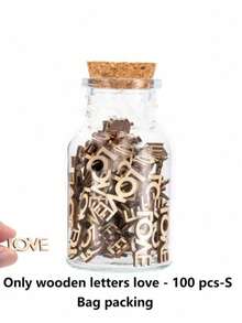 1 件 F U C K 礼品罐，恶作剧礼物，生日礼物，趣味礼物，木制字母剪纸字母 DIY 工艺品，F U C K S 装在玻璃瓶中赠送，送给朋友、同事、周年纪念日、情人节礼物，鼓励，奇妙的幽默，伟大的礼物创意礼物，桌面配件，愚弄朋友，让家人开怀大笑，F U C K S 赠送，返校 - 棕色 - 查看 18