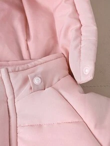 SHEIN Playful Pals Baby Girl Autumn&Winter Coat Casual Style Long Sleeve Warmer Jacket Baby Girl Jacket Winter Fall - Pink - View 7