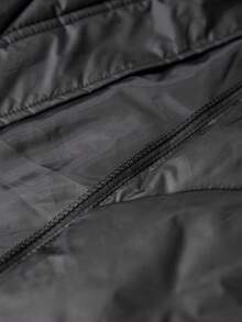 GENKIRA New Fashionable Casual Chic Minimalist Zip-Up Stand Collar Pocket Sleeveless Padded Vest Jacket, Sophisticated Design - Black - View 8