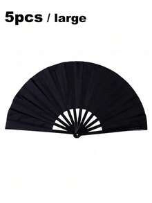 SHEIN Hand Fans, Hand Fans For Foldable, - Rave Fan - Premium Fabric Large Folding Fan Fans, Line Dancing, Chinese Martial Arts Kung Fu Fan, Tai Chi Dance Fan, Nylon-Cloth Vintage Retro Fabric Fans, Stage Performance Folding, Fan DIY Graffiti Solid Color Fan - Multicolor - View 18