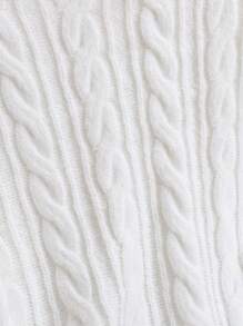 SHEIN Tween Girl Knitted Textured Colorblock Bow Crew Neck Casual Pullover Sweater, Comfortable & Cute, Suitable For Everyday Wear,In Fall/Winter