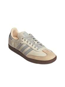 Adidas Samba OG 女款休闲运动鞋 米白色/奇迹银/沙色 JH7299 - 奶油白/奇蹟銀/沙層 - 查看 3