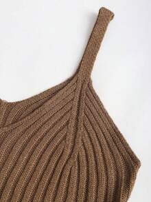 Sweetra 2pcs Women's Casual Cozy Knit Sweater Top And Long Skirt Set, Loose Fit High Neck Long Sleeve Cropped Pullover And Skirt, Autumn/Winter Tweed Brown Modest Church