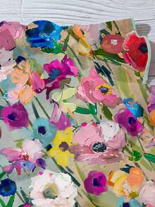 SHEIN LUNE Women's Casual Floral Print V-Neck Blouse With Flutter Sleeves, Suitable For Summer, Early Autumn And Fall Chic Blouses For Women Flower Shirt Floral Blouse Summer Blouse Summer Top Floral Top