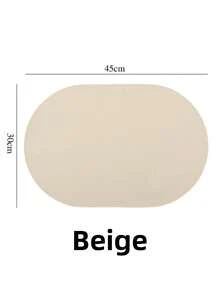 SHEIN 1pc Non-Slip Heat Resistant Table Placemat Waterproof Kitchen Dining Placemat Fake Leather Cup Coaster Home Supply