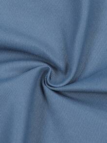 Manfinity Mode Pantalones de traje ajustados de unicolor casual para hombre, cinturón no incluido, formal, ceremonia - Azul - Ver 6