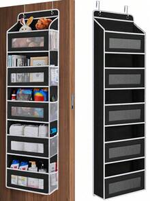 SHEIN 1 件，1 层/5 层布艺门上挂袋，多层储物挂袋，门后无纺布挂袋，大容量家用卧室悬挂式储物袋，悬挂式储物挂袋裙子裤子鞋子牛仔裤靴子裙子卧室，收纳袋，家用储物