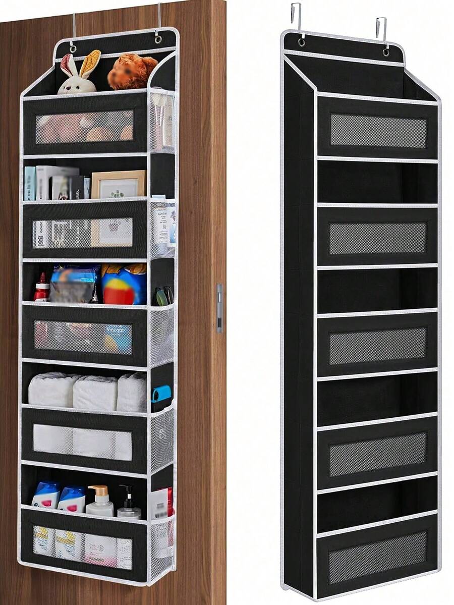 SHEIN 1 件，1 层/5 层布艺门上挂袋，多层储物挂袋，门后无纺布挂袋，大容量家用卧室悬挂式储物袋，悬挂式储物挂袋裙子裤子鞋子牛仔裤靴子裙子卧室，收纳袋，家用储物