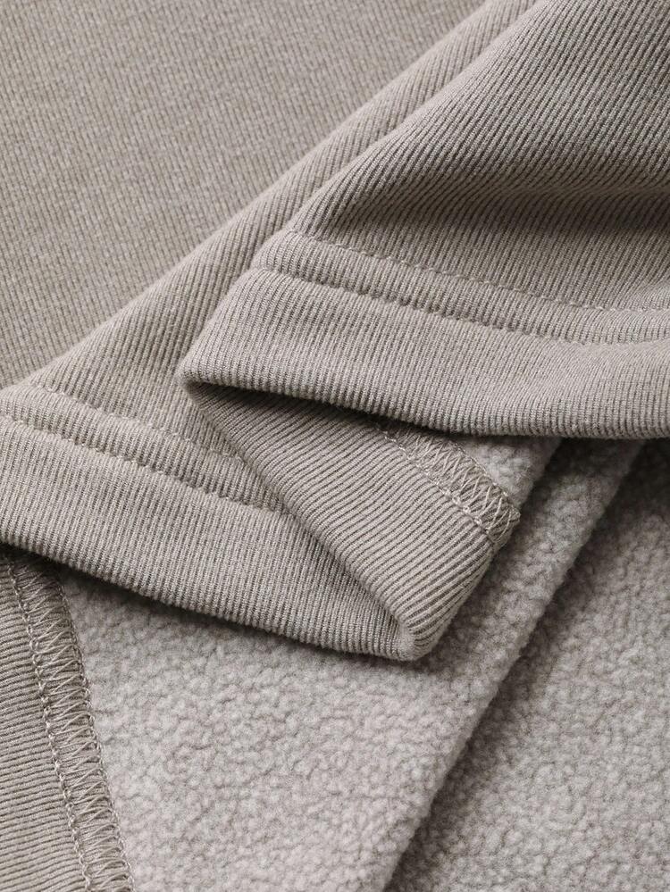 Women's Mock Neck Half-Zip Contrast Color Fitted Casual Pullover Sweatshirt Fall/Winter Thermal Lined