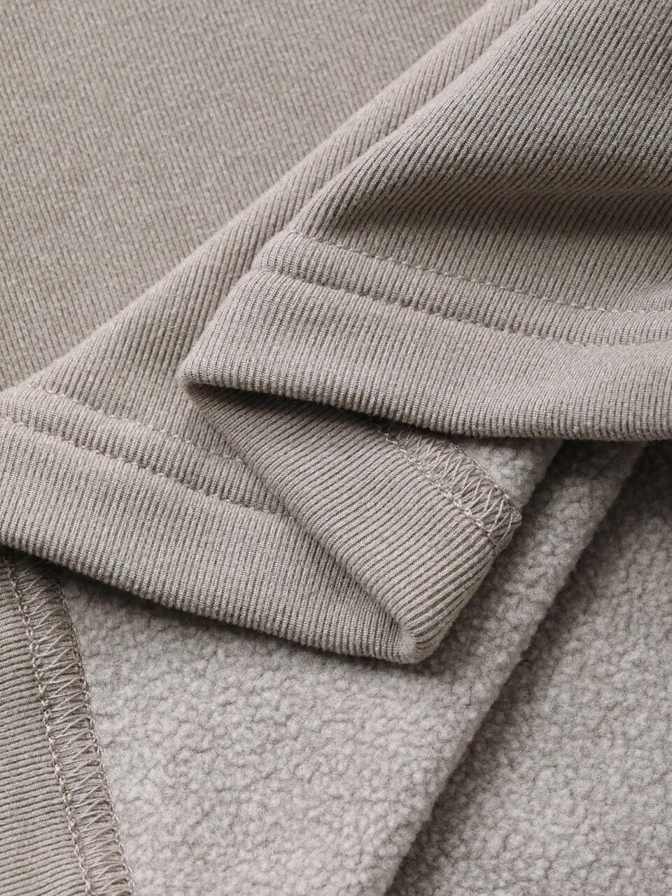 Women's Mock Neck Half-Zip Contrast Color Fitted Casual Pullover Sweatshirt Fall/Winter Thermal Lined