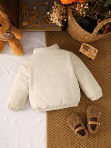 SHEIN Vintaside Kids 女婴秋冬外套休闲时尚保暖幼儿夹克