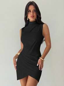 Firerie Ladies New Elegant Slim Fit Flower Bud Hem Dress, White Skirt Highlights The Figure/All White Party Outfit Women/Travel Outfit Airport /Going Out Outfits /Office Attire For Women/Going Out/Old Money Style Women/Back To School Clothes/School Clothes/