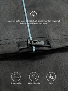 FavEase Women's Skin-Friendly Breathable Comfortable Pants With Adjustable Elastic Waist - Black - View 7