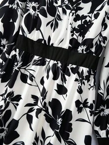 GlowEve CURVE 2025 New Elegant Ruffle Sleeve Black And White Dress For Women,Autumn Date Night Fashion,Wednesday Aesthetic,Graduation,Wedding,Gala,Party Cloth - Apricot - View 6