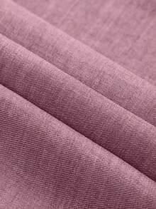 SHEIN PETITE Women's Vacation Solid V-Neck 3/4 Sleeve Shirt And Floral Print Loose Pants 2 Pieces Set - Multicolor - View 3