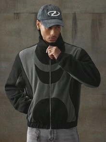 AXEPEAK Áo khoác ngoài tay dài dáng rộng thoải mái, chất liệu len mềm mại cho nam, mùa thu đông - Nhiều màu - Xem 6