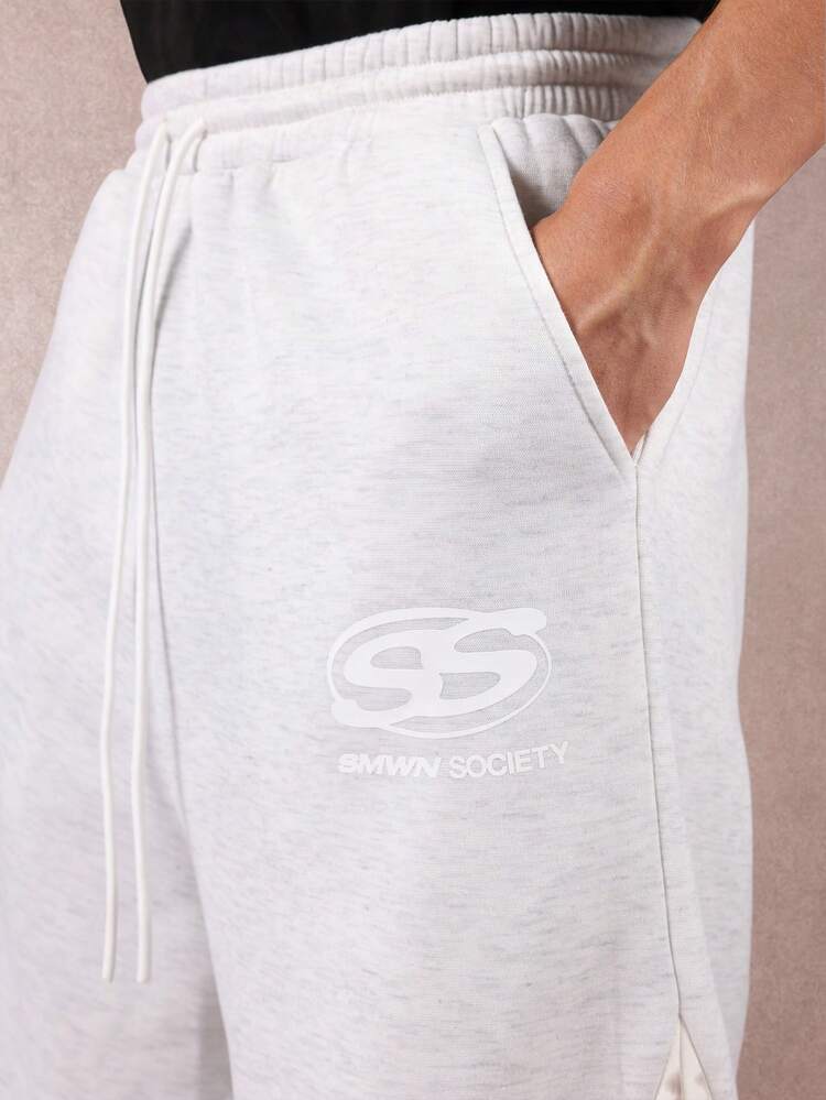 Baggy Panelled Sweatpants With Color Block Design