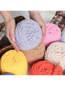 1/2/3/5 Rolls, Approx 90-100g/Pc Ice Bar Braided Single Strand Chunky Yarn For DIY Scarf, Bag, Slippers, Dolls, Blankets, Cushions, Plush Toys (Random Color)
