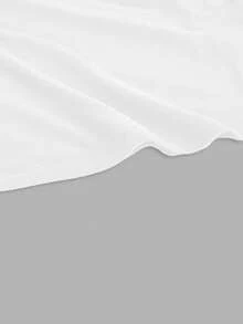 SHEIN EZwear 大码女式休闲白色短款性感吊带背心，适合夏季 - 白色 - 查看 4