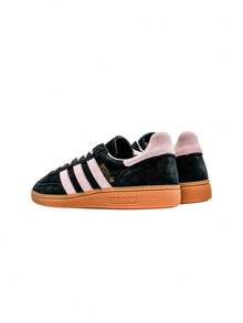 Adidas Handball Spezial 女款休闲运动鞋 核心黑/透明粉/生胶底 IE5897 - 核心黑色/透明粉紅色/膠 - 查看 5