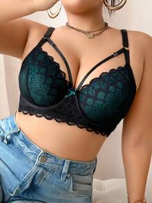 SHEIN Áo ngực có gọng ren gợi cảm cỡ lớn dành cho nữ - Nhiều màu - Xem 5