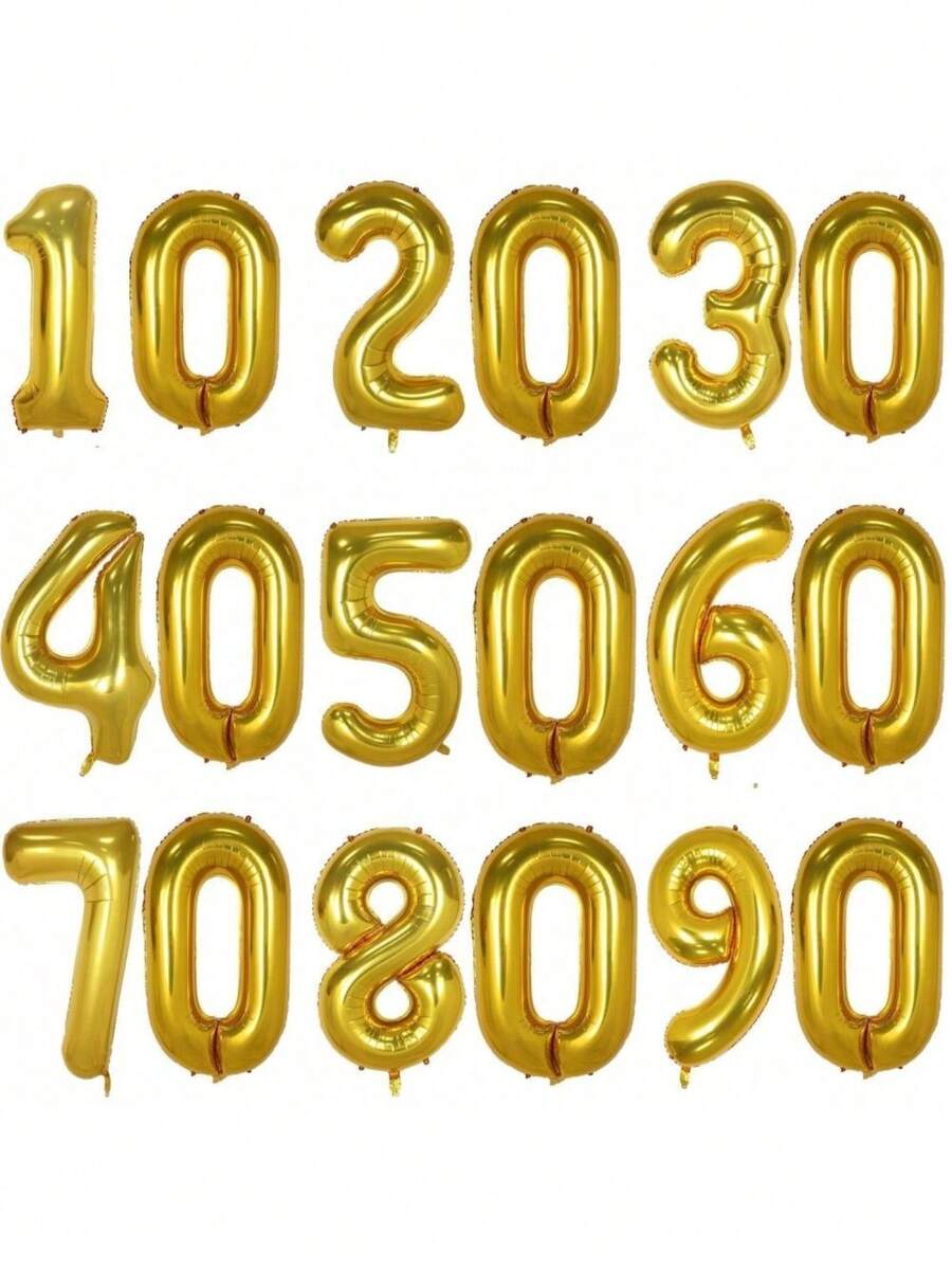 Large Metallic Foil Helium Quality Golden Balloons For Wedding Party Decorations Anniversary Celebration Birthday Bridal Shower Balloons Bulk Gold Decor