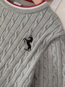 Souflis Souflis 刺绣优雅针织长袖上衣和裙子两件套，适合居家、外出和聚会