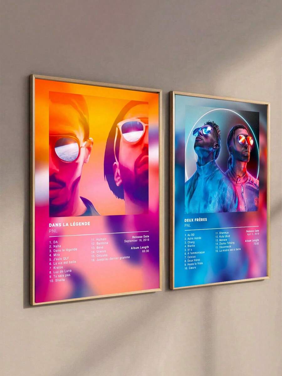 1 tấm poster album nhạc Rap Pop Pháp không khung, phong cách thẩm mỹ, in trên vải canvas, tranh nghệ thuật treo tường trang trí nhà cửa, văn phòng, phòng ngủ. - Nhiều màu - Xem 1