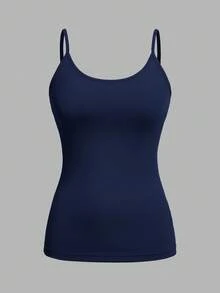 SHEIN EZwear 4 件装休闲简约吊带背心紧身女式吊带背心，适合夏季 - 彩色 - 查看 8