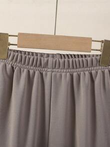 SHEIN Explorewe 2 peças/Conjunto Calça de Moletom e Jaqueta com Capuz Casual de Estilo Escolar para Meninos Pequenos, Volta às Aulas 2025 Roupa Casual Atlética para Crianças - Multicolorido - Visão 7