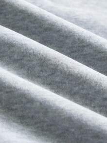 INAWLY 女式卡通猫和南瓜万圣节刺绣图案圆领长袖休闲运动衫 - 灰色 - 查看 3