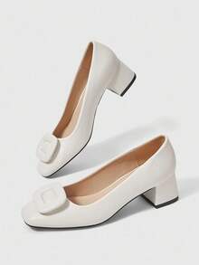 Sleekvia Women's Comfortable Versatile Chunky Heel Shoes