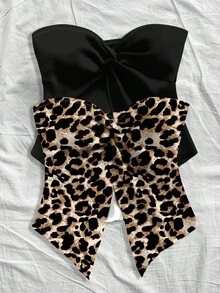Soleia 2 件夏季豹纹抹胸 - 彩色 - 查看 3