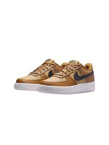 Nike Air Force 1 Unisex Kids Sneakers Wheat / Club Gold / White / Anthracite CT3839-700 - Marron fonçé - Voir 2