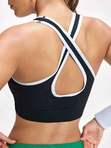 LOUNGEISTA 三件套女士交叉肩带运动文胸瑜伽健身跑步吊带背心可外穿，运动文胸 - 彩色 - 查看 10