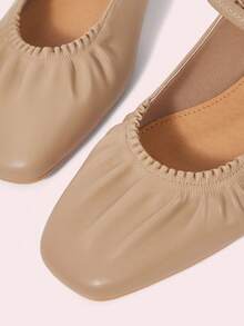 CUCCOO DOLLMOD Aprikot süße niedliche Mary Jane Preppy Stil rückenfreie Ballerinas