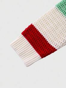 ROMWE MEN Street Life Men's Striped Knit Loose Short Sweater, Fall Winter