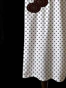 Muchica Casual Minimalist Y2K, Grunge, Retro Polka Dot Full-Length Bodycon Slip Dress, Suitable For Summer Chic Dress