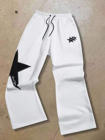 Manfinity Roghcode Men's Casual Printed Sweatpants