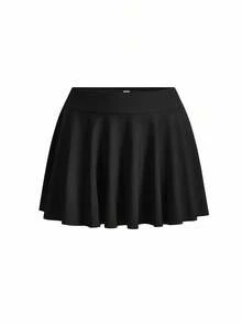 Swim Oasis 女士夏季度假可爱交叉露肩半身裙套装 - 黑色 - 查看 5